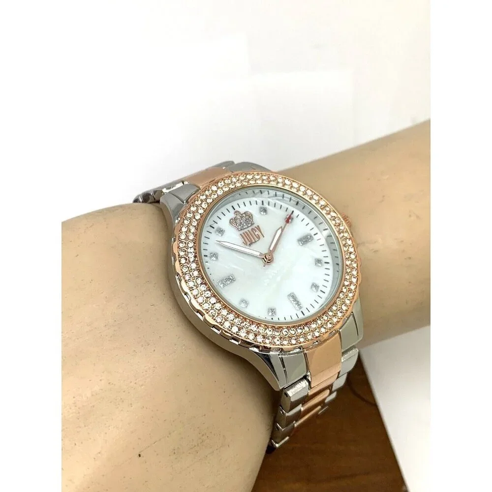 Juicy By Juicy Couture Women's Watch JC/5001 Quartz White Dial Rose Gold Silver